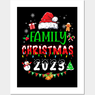 Matching Family Christmas 2023 Team Santa Elf Squad Posters and Art